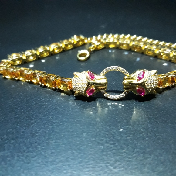 Natural Madeira Citrine Bracelet H10 - Picture 1 of 3